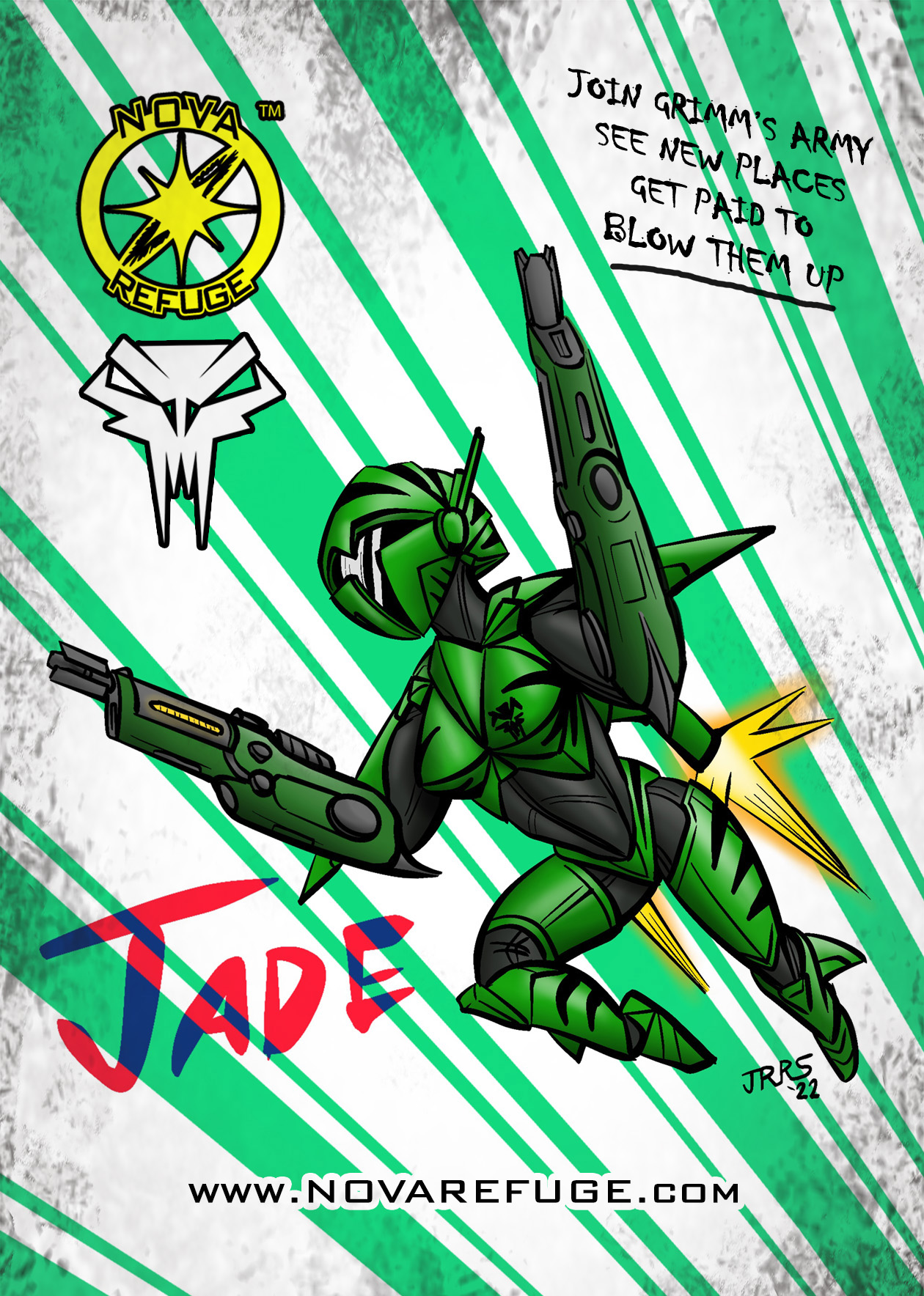 Nova Refuge: Jade Grimm's Army Recruitment Poster